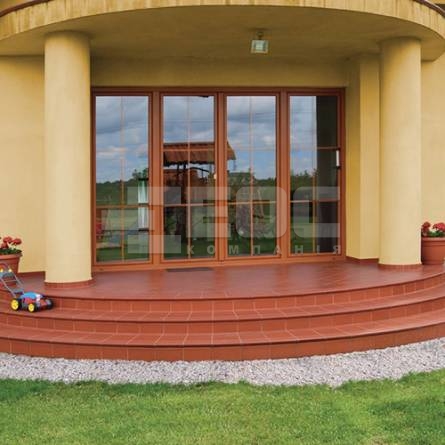 Клінкерна сходинка венеціанська гладка Ruby Red 330х245х14