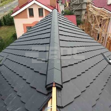 Керамическая черепица Braas Изумруд антрацитовая ангобированная