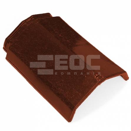 Коньковая черепица Braas Изумруд каштановая глазурованная