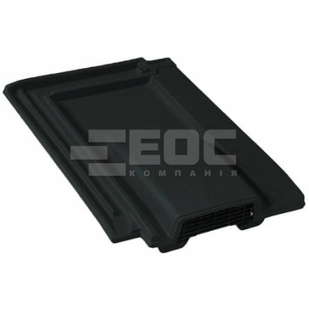 Вентиляційна керамічна черепиця Braas Бельмонт антрацитова ангобована