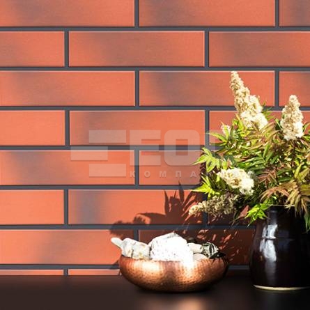 Клінкерна фасадна плитка Cerrad Rot Cieniowany гладка 245х65х7