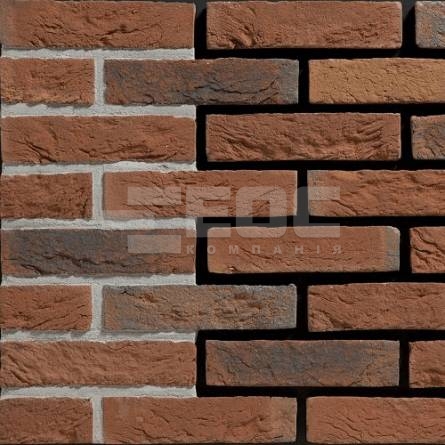 Кирпич ручной формовки Engels Oranje Blauw Bont WF 210x100x50