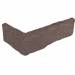Угловая плитка ручной формовки Sepia DF 215/100х65х20