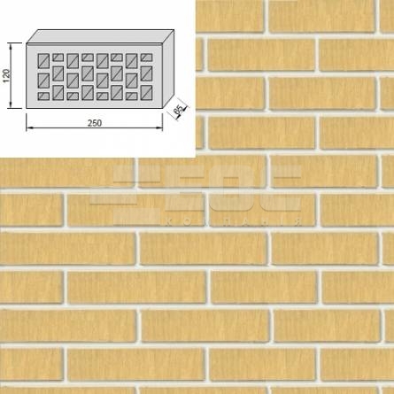 Клинкерный кирпич Евротон Корсика рифленый трость 250х120х65