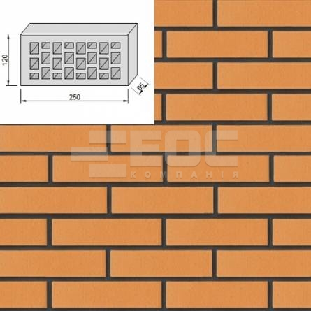 Клинкерный кирпич Евротон Палермо 250х120х65