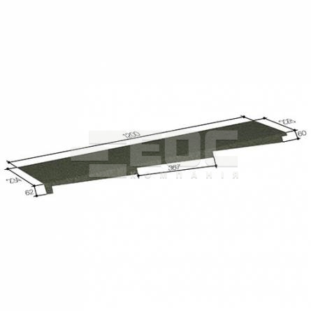 Боковой фартук левый 368 Greenstone