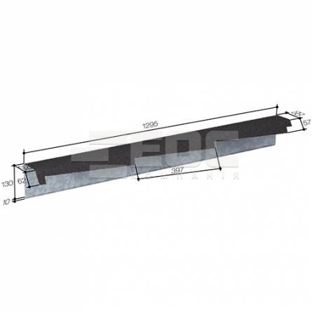 Кожух ветровой доски левый 400 Dark Silver