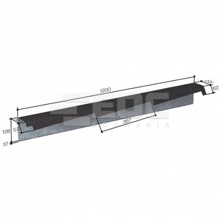Кожух ветровой доски правый 368 Dark Silver