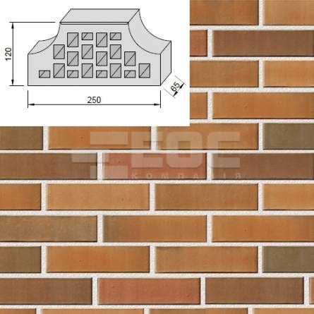 Клінкерна цегла Керамейя Магма Топаз фасонна ВФ-6