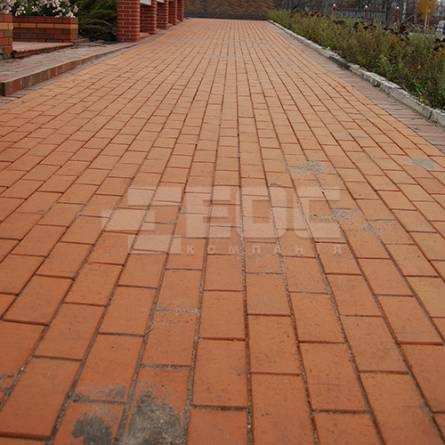 Тротуарная клинкерная брусчатка Керамейя Янтарь 200х100х45