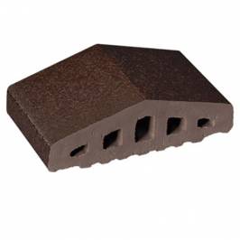 Профільна цегла для огорожі 02 Glazed Brown 180/120х100х58