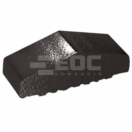 Профильный кирпич для ограждений полнотелый 17 Onyx Black 180/120х65х58