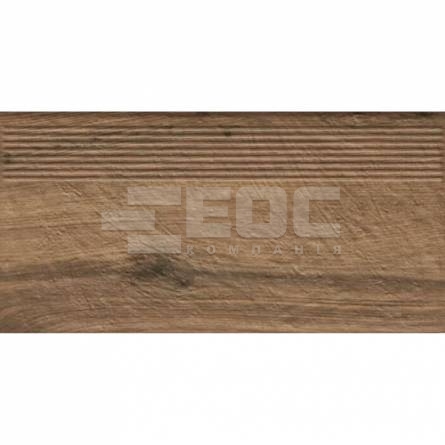Клінкерна сходинка матова рифлена структурна Carrizo Wood 300х600х8,5 Paradyz