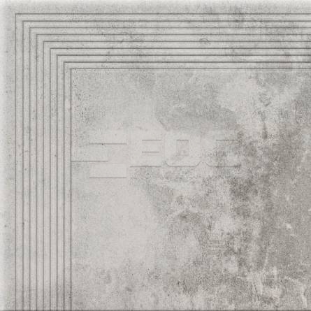 Клинкерная угловая ступень Cerrad Piatto Gris 300x300x9