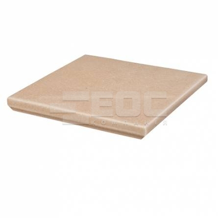 Клінкерна кутова сходинка з капіносом Paradyz Mattone Sabbia Beige 330х330х38