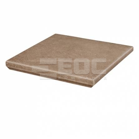Клінкерна кутова сходинка з капіносом Paradyz Mattone Sabbia Brown 330х330х38