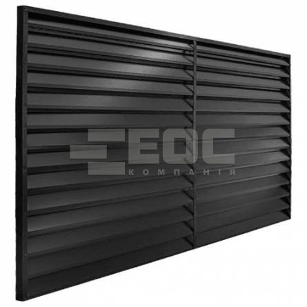 Ламель забора жалюзи - 0,5 Германия RAL 9005 двухсторонняя