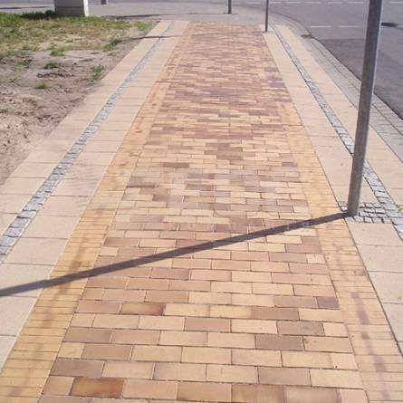 Тротуарная клинкерная брусчатка 06 Hellbraun Bunt 200x100x52