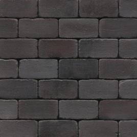 Тротуарная клинкерная брусчатка 15SG Schwarz Bunt Edelglanz Gerumpelt 200x100x52