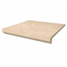 Клинкерная ступень с капиносом простая Scandiano Beige 300х330х38 Paradyz