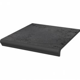 Клінкерна сходинка з капіносом проста структурна Semir Grafit 300х330х38 Paradyz
