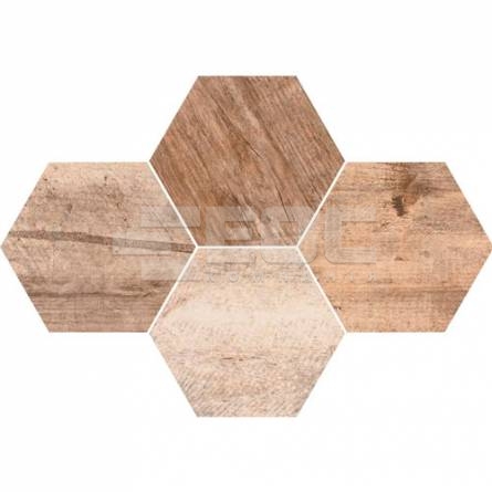 Плитка Stargres Grey Wind Antracite Mosaic Hexagon Rect 283x408x10