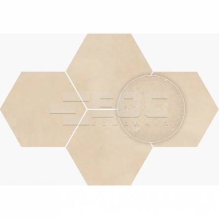 Керамогранітна плитка Stargres Town Beige Mosaik Hexagon Rect 283x408x10