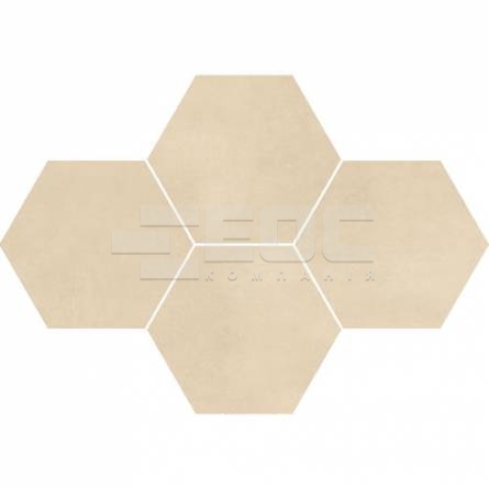 Керамогранітна плитка Stargres Town Beige Mosaik Hexagon Rect 283x408x10