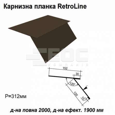 Карнизна планка Retroline RAL  032 PE 0,45 мм