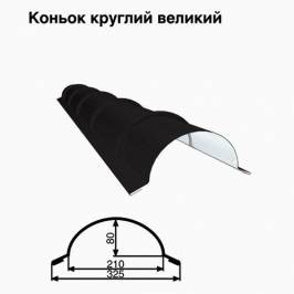 Коньок великий круглий RAL 033 PEMA 0,45 мм