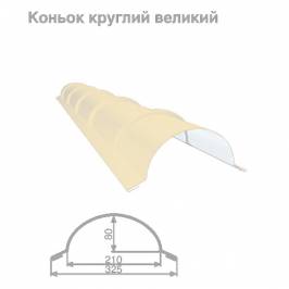Коньок великий круглий RAL 1015 PE 0,5 мм