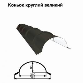Коньок великий круглий RAL 033 PURMAT 0,5 мм