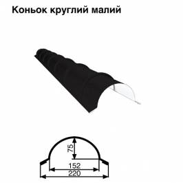 Коньок малий круглий RAL 033 PEMA 0,5 мм