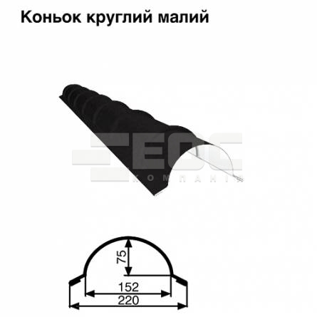 Коньок малий круглий RAL 033 PEMA 0,5 мм