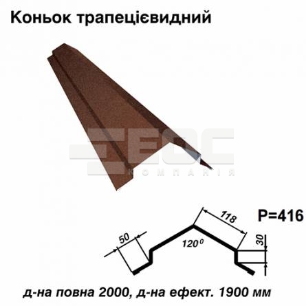 Конек трапециевидный RAL 8017 PEMA 0,5 мм