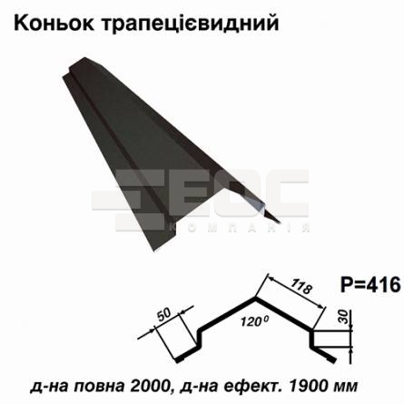 Коньок трапецієвидний RAL 033 PURMAT 0,5 мм