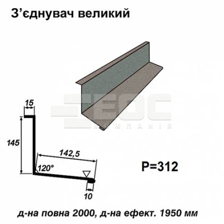 Соединитель большой RAL 023 PEMA 0,45 мм