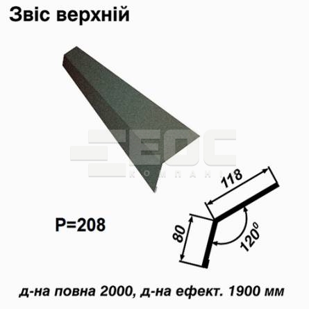 Свес верхний RAL 023 PEMA 0,45 мм