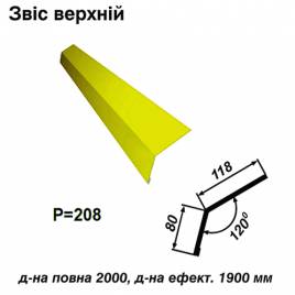 Свес верхний RAL 1021 PE 0,5 мм