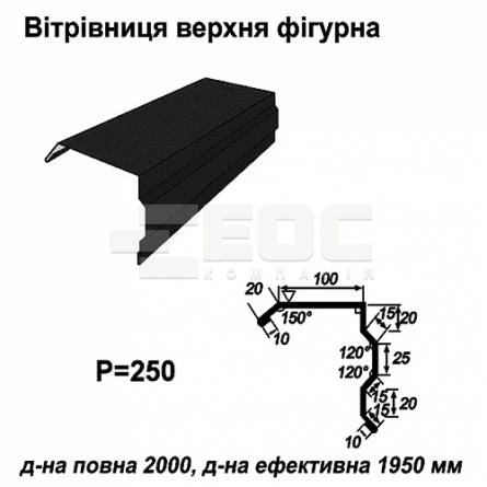 Вітрова планка фігурна RAL 033 PEMA 0,5 мм