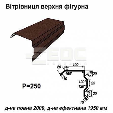 Ветровая планка фигурная RAL 8017 PEMA 0,5 мм