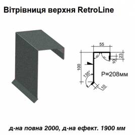 Ветровая планка верхняя Retroline RAL 023 PEMA 0,45 мм