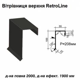 Ветровая планка верхняя Retroline RAL 033 PURMAT 0,5 мм