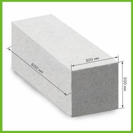 Газобетонний блок гладкий Stonelight D500, 600х200х300