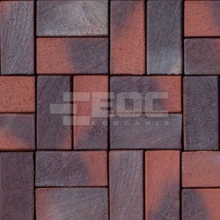 Тротуарная клинкерная брусчатка ABC Danzig dunkelrot- anthrazit 200x100x52