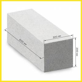 Газобетонный блок гладкий UDK Block 400, 600х200х300