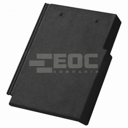 Боковая правая черепица BRAAS Тевива Черная Cisar