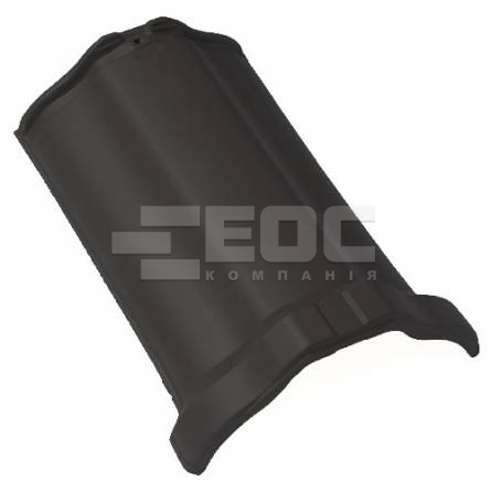 Коньковая черепица Braas Саттель 33 антрацитовая ангобированная