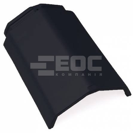 Коньковая черепица Braas Турмалин антрацитовая ангобированная