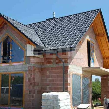 Керамическая черепица Braas Рубин 9V антрацитовая ангобированная